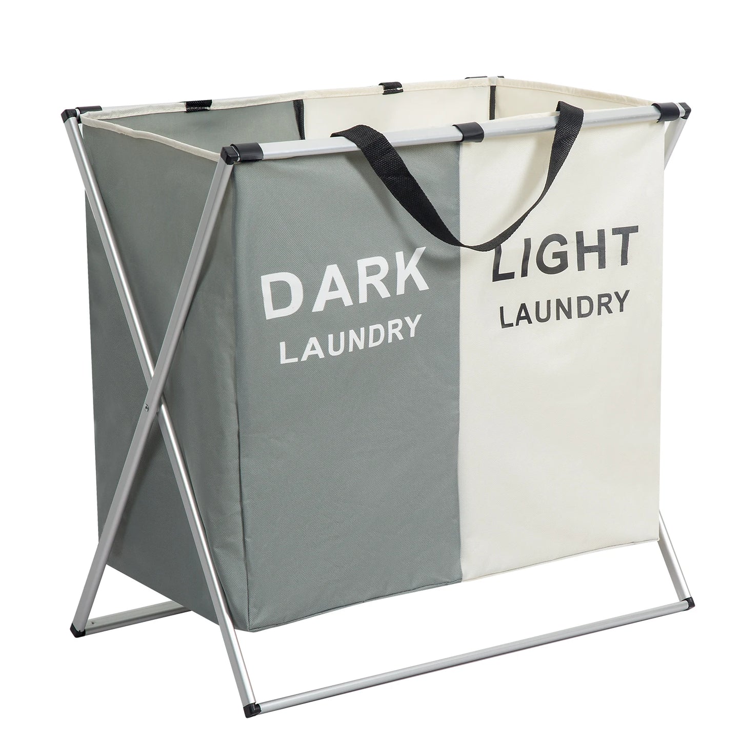 Fold&Sort Laundry Hamper — Large Folding Divider Basket