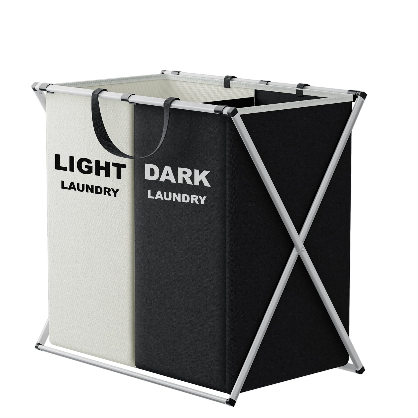 Fold&Sort Laundry Hamper — Large Folding Divider Basket