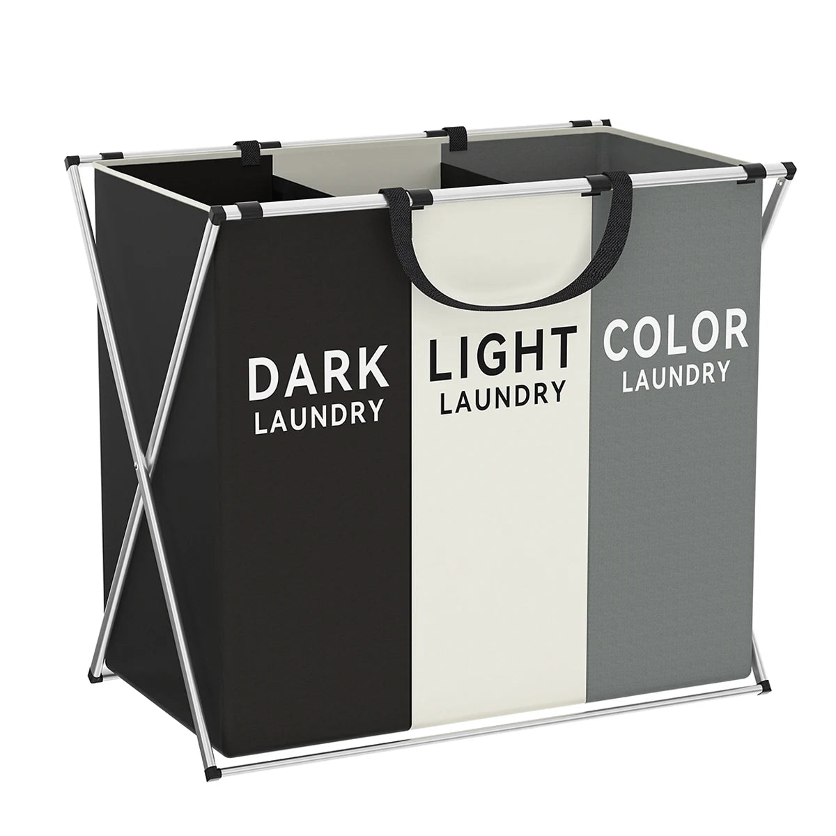 Fold&Sort Laundry Hamper — Large Folding Divider Basket